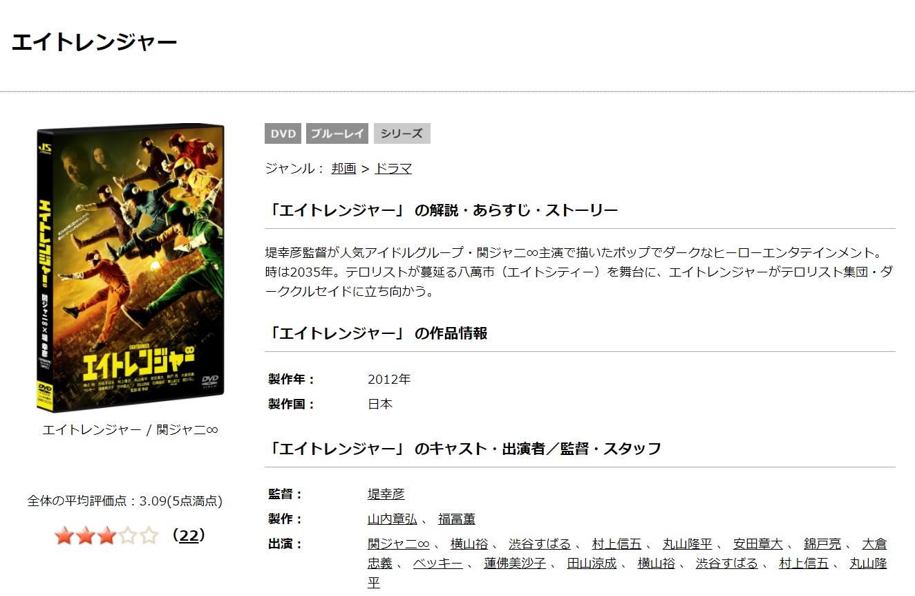 なるようになるさ。 DVD 安田章大 舘ひろし 関ジャニ SUPER EIGHT 完全生産限定盤】 エイトレンジャー DVD SUPER EIGHT 関ジャニ